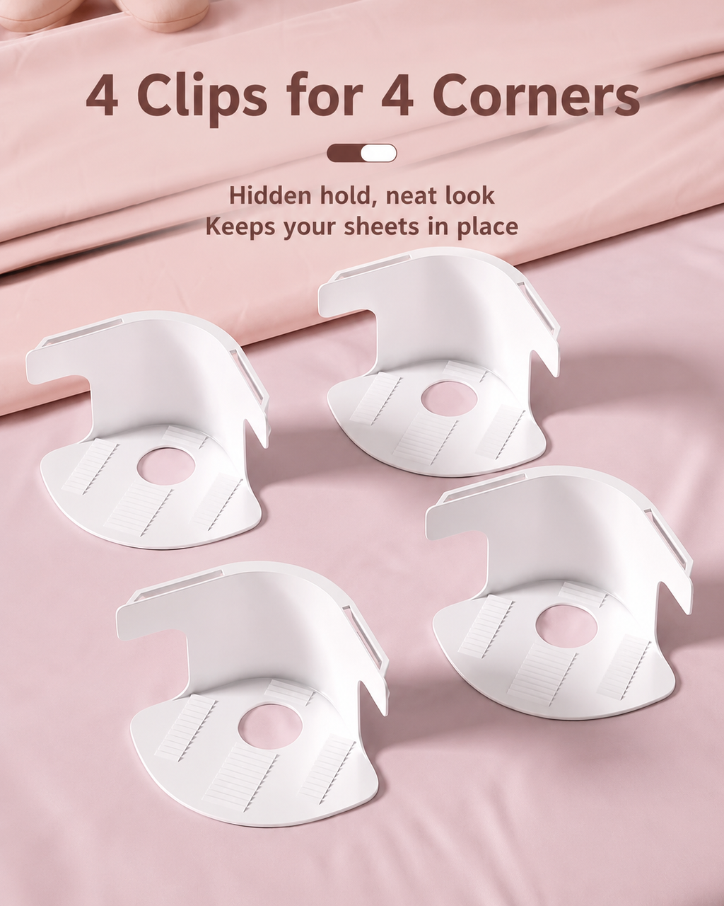 Bed Sheet Holder Clips – Hidden Sheet Grippers for a Smooth, Tidy Bed